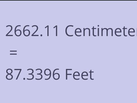 2662.11 CM TO FEET