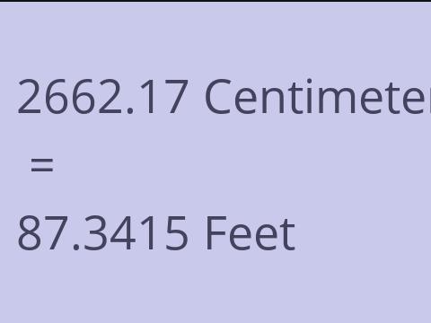 2662.17 CM TO FEET