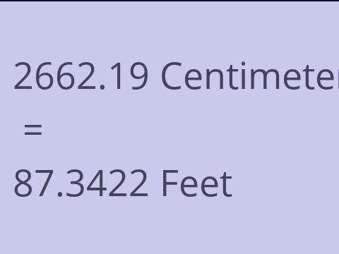 2662.19 CM TO FEET