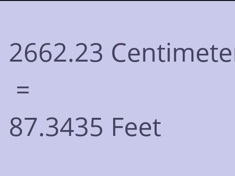 2662.23 CM TO FEET