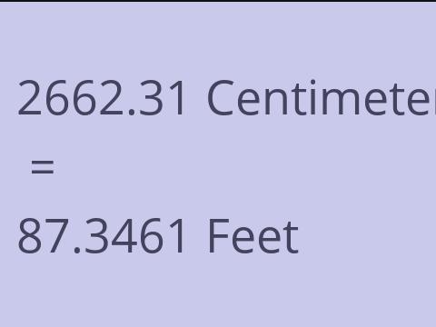 2662.31 CM TO FEET