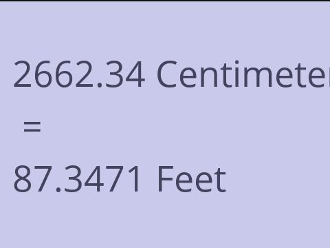 2662.34 CM TO FEET