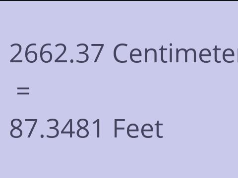 2662.37 CM TO FEET