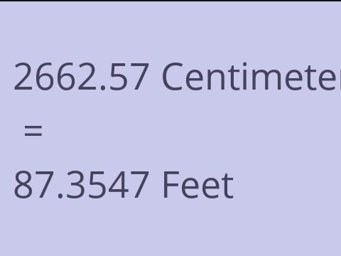 2662.57 CM TO FEET