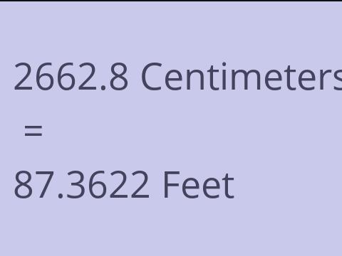 2662.8 CM TO FEET