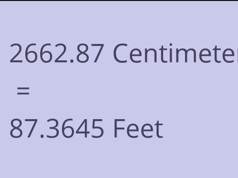 2662.87 CM TO FEET