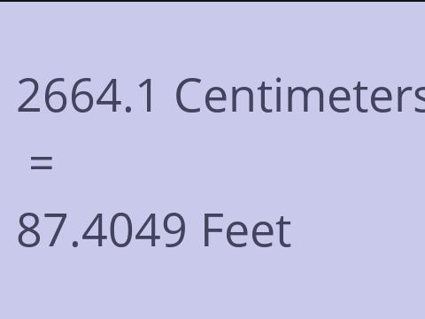 2664.1 CM TO FEET