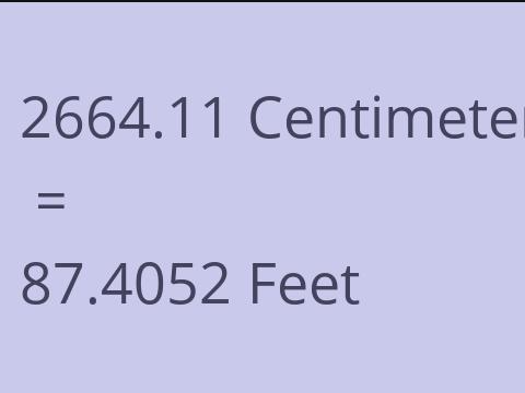 2664.11 CM TO FEET