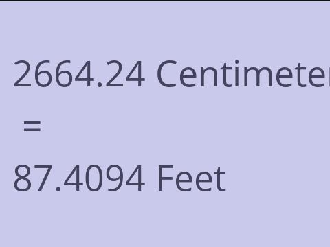 2664.24 CM TO FEET