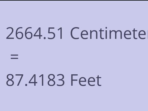 2664.51 CM TO FEET