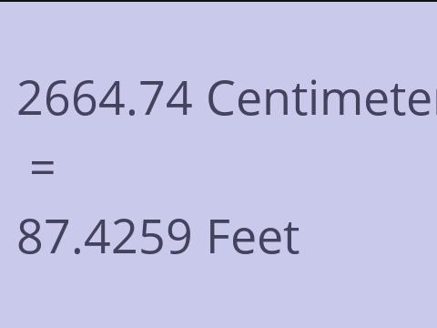2664.74 CM TO FEET