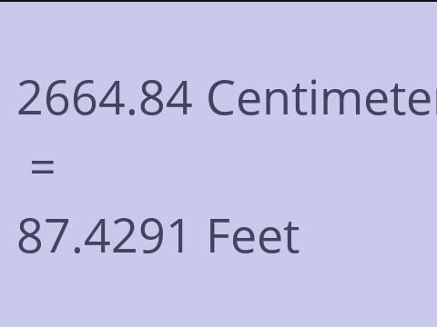 2664.84 CM TO FEET