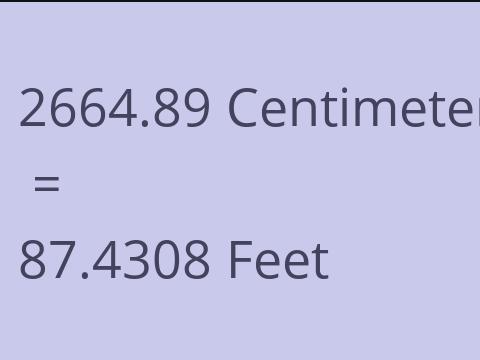 2664.89 CM TO FEET