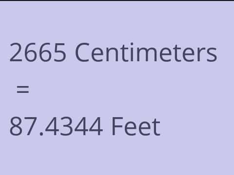 2665 CM TO FEET