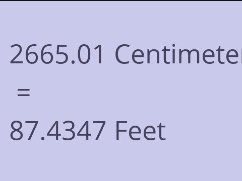 2665.01 CM TO FEET
