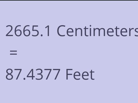 2665.1 CM TO FEET