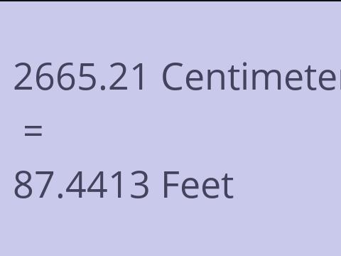 2665.21 CM TO FEET