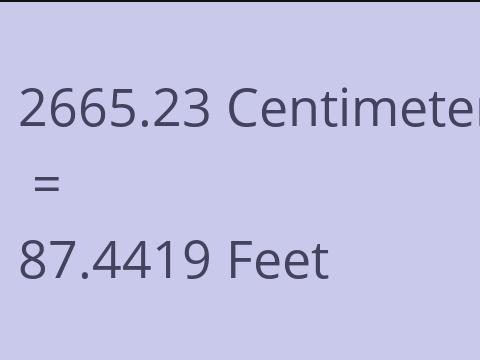 2665.23 CM TO FEET