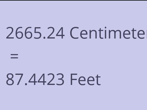 2665.24 CM TO FEET