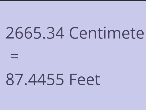 2665.34 CM TO FEET