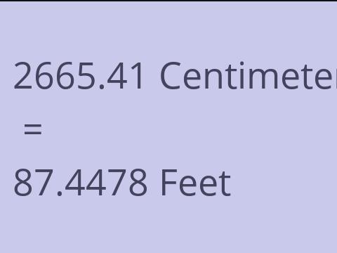 2665.41 CM TO FEET