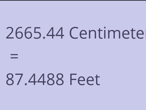 2665.44 CM TO FEET