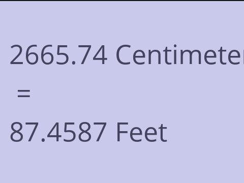2665.74 CM TO FEET