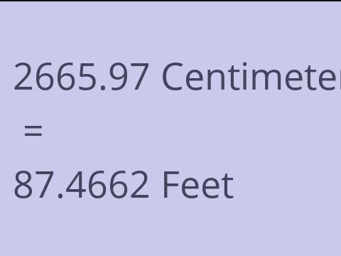 2665.97 CM TO FEET