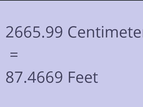 2665.99 CM TO FEET