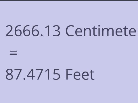 2666.13 CM TO FEET