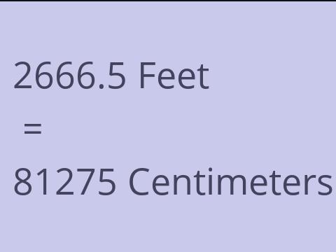 2666.5 FEET TO CM