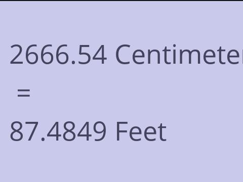 2666.54 CM TO FEET