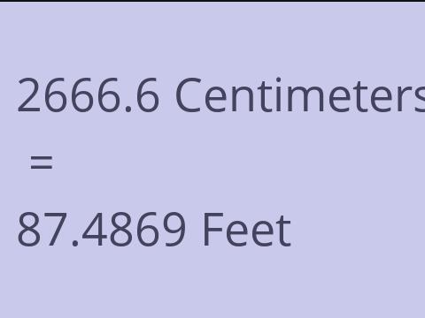 2666.6 CM TO FEET