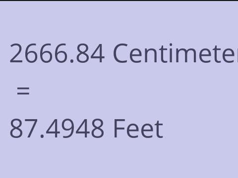 2666.84 CM TO FEET