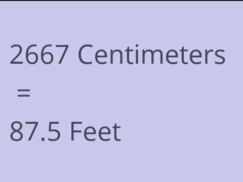 2667 CM TO FEET