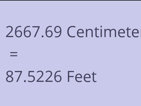 2667.69 CM TO FEET