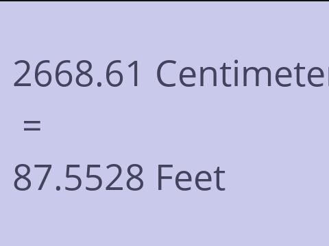 2668.61 CM TO FEET