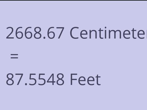 2668.67 CM TO FEET