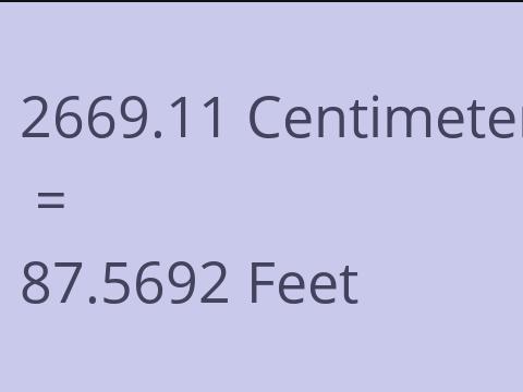 2669.11 CM TO FEET