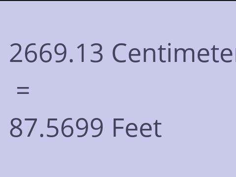2669.13 CM TO FEET