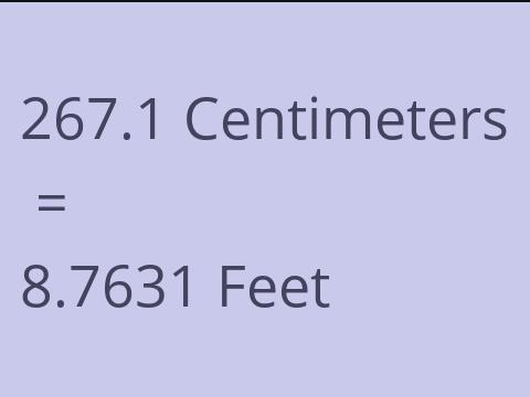 267.1 CM TO FEET