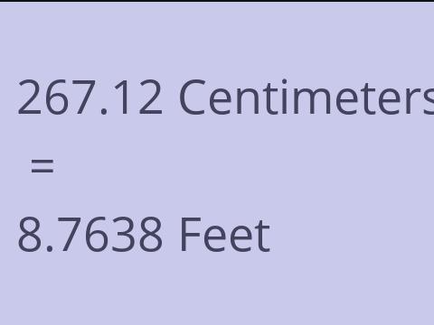 267.12 CM TO FEET