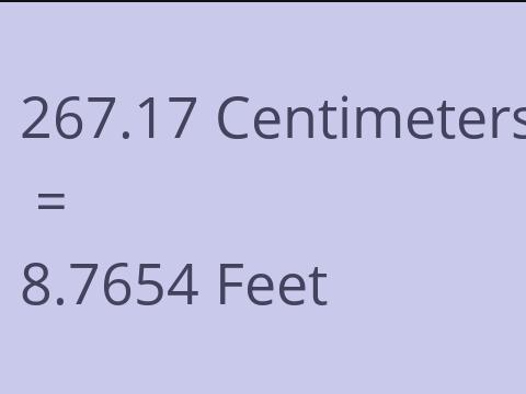 267.17 CM TO FEET