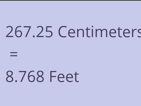 267.25 CM TO FEET