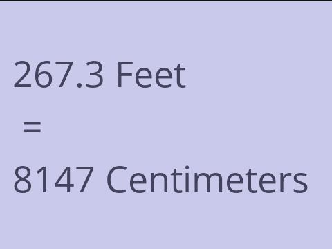 267.3 FEET TO CM