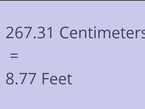 267.31 CM TO FEET