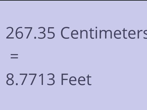 267.35 CM TO FEET