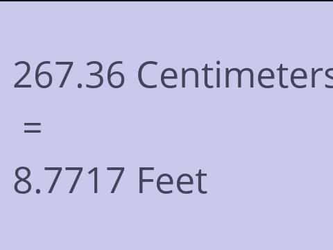 267.36 CM TO FEET