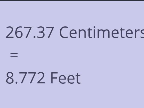 267.37 CM TO FEET