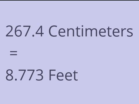 267.4 CM TO FEET